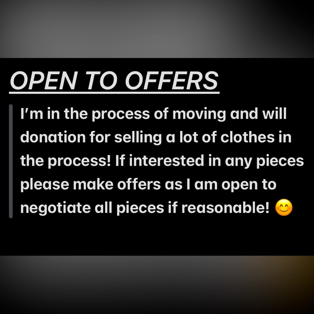 OPEN TO OFFERS | NEED TO SELL OR DONATE